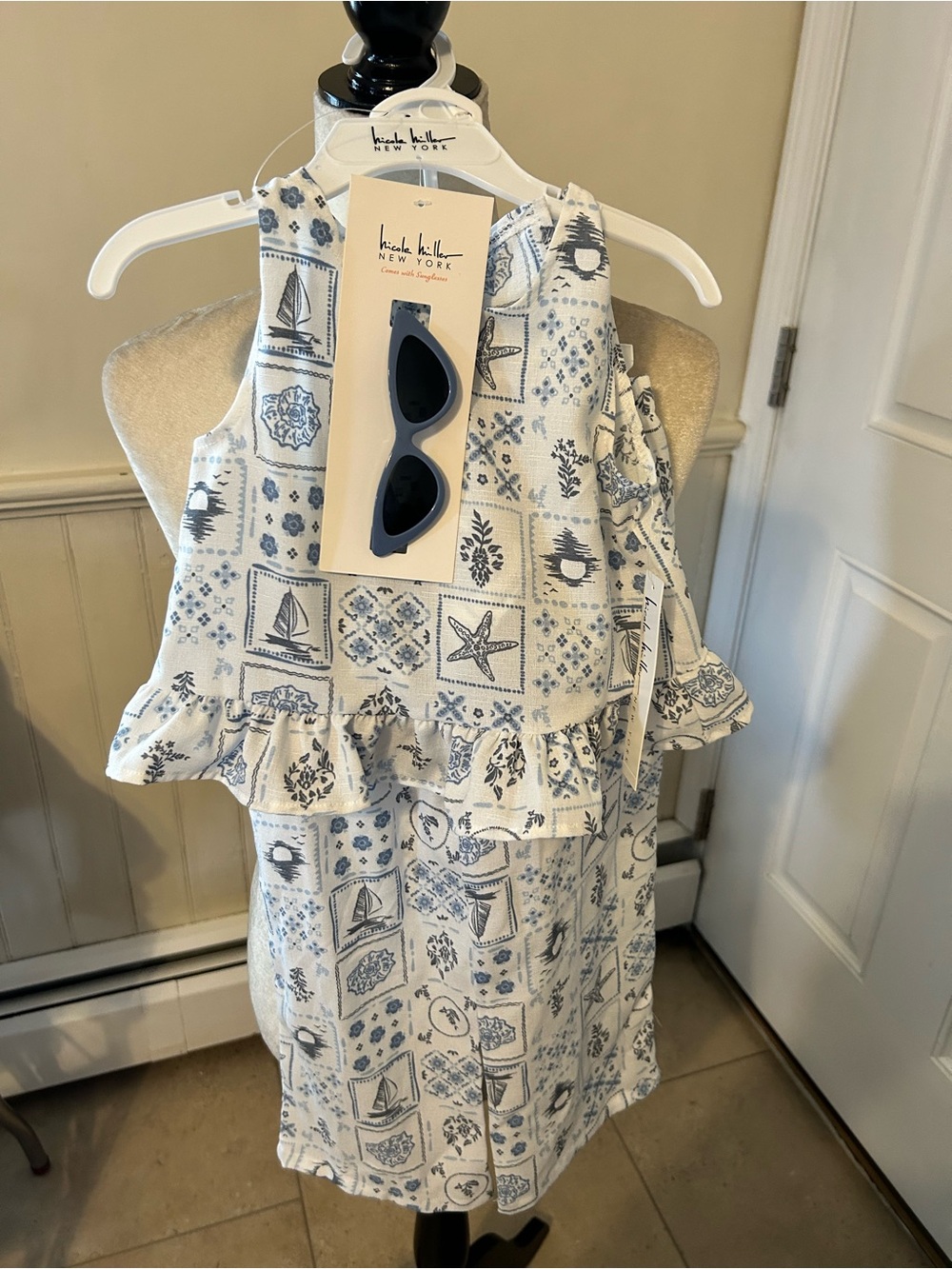NWT Nicole Miller 3 Piece Beach Pants Set/Size 3 T